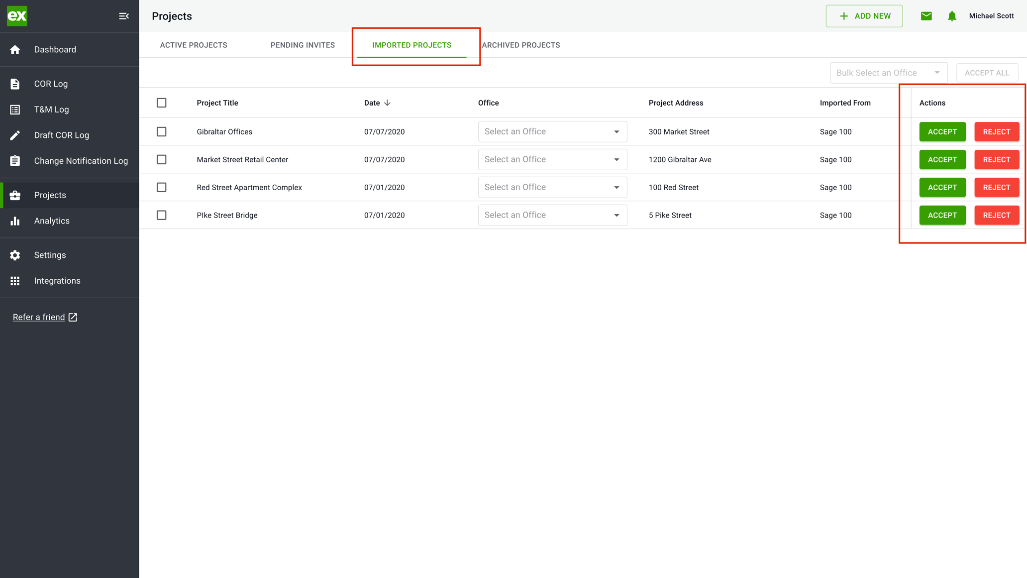 Sage 100 Contractor Integration
